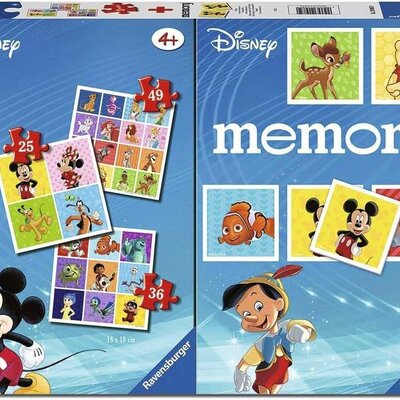 Disney junaci 2u1 Društvena igra Memorija + 3 Puzzle Ravensburger 20985