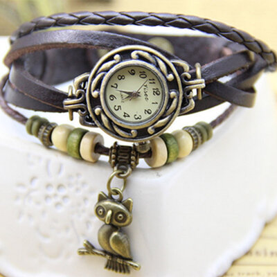 Ručni časovnik Vintage Sova Brown