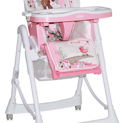 Bertoni Lorelli Stolica za hranjenje beba Primo Pink bear 10100051511