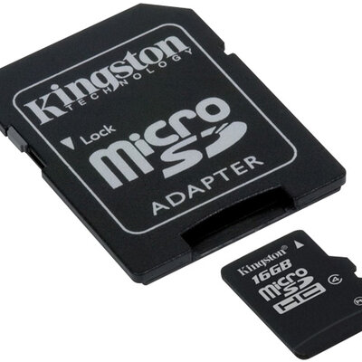Micro SDHC memorijska kartica sa SD adapterom 16 GB Kingston SDC10/16GB