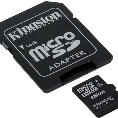 Micro SDHC memorijska kartica sa SD adapterom 16 GB Kingston SDC4/16GB
