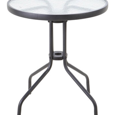 Stočić Carlo 60 cm čelik / staklo crna