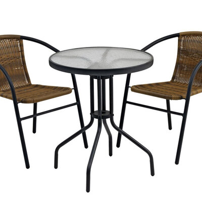 Garnitura od Ratana Wicker - 2 Stolice + Sto - Cristobal 2