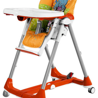 Peg Perego Visoka stolica za bebe Prima Pappa Diner Hippo Arancio
