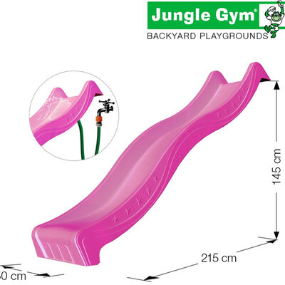 Vodeni Tobogan Spust 2.65 m - Jungle Gym Sa TUV Sertifikatom Pink