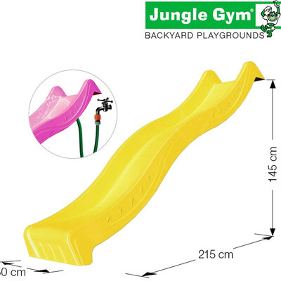 Vodeni Tobogan Spust 2.65 m - Jungle Gym Sa TUV Sertifikatom Yellow