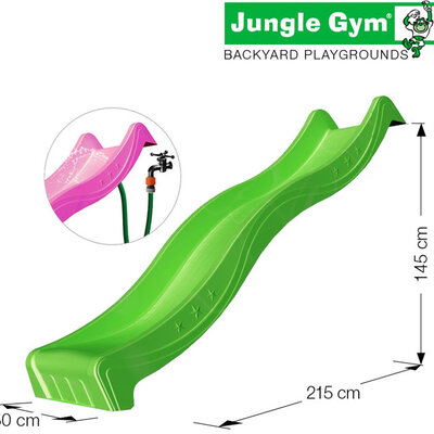Vodeni Tobogan Spust 2.65 m - Jungle Gym Sa TUV Sertifikatom Green