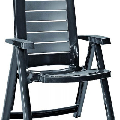 Jardin Aruba Sklopiva Podesiva Baštenska Stolica 4 Položaja Naslona SIva