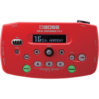 Procesor za obradu glasa sa efektima Boss VE-5 RD Vocal Processor crveni 714843