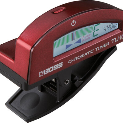 Štimer Boss TU-10 RD Clip-on Chromatic Tuner for Guitar / Bass Red 713014