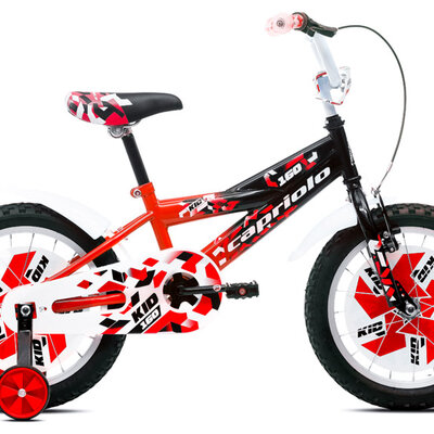 Unisex Bicikl Capriolo Kid 16HT crno crveno belo 914107-16