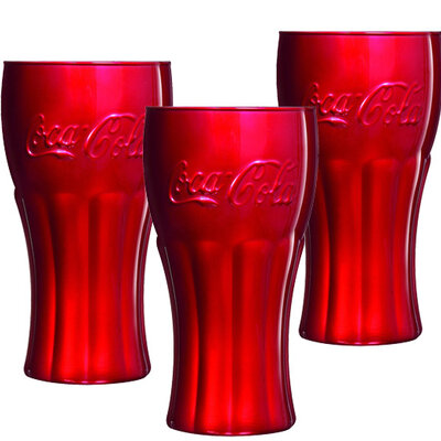 Luminarc Coca Cola čaše Mirror red 3 komada H5665 115084