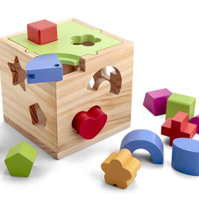Didaktička kocka od drveta kaučuka Sorter Pino Toys 7272