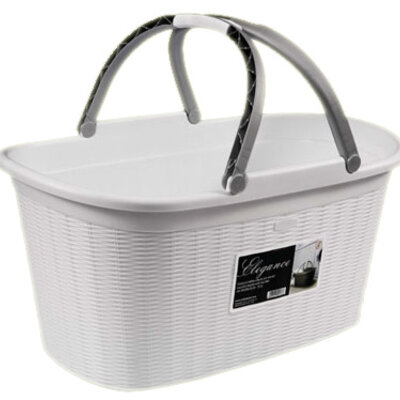 Korpa za veš sa ručkama Elegance bela