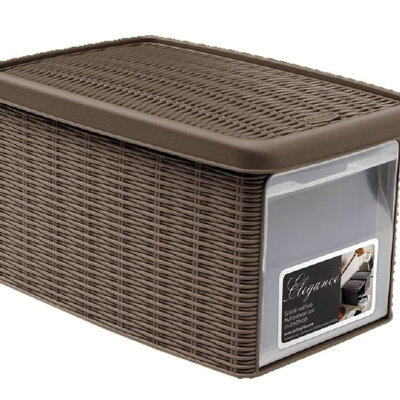 Kutija za odlaganje sa prednjim vratima Elegance S braon