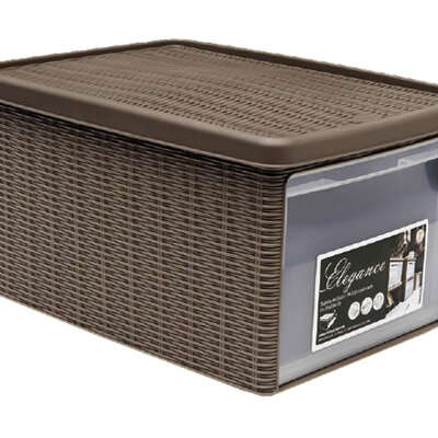 Kutija za odlaganje sa prednjim vratima Elegance M braon