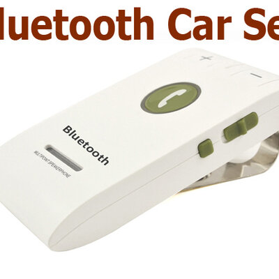 Bluetooth bežični handsfree set za automobil 6E Beli