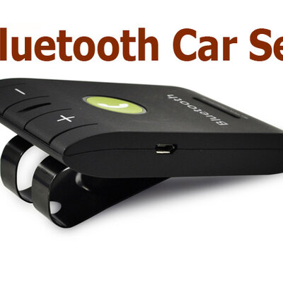 Bluetooth bežični handsfree set za automobil 6E Crni