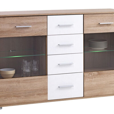 Komoda Typhoon hrast/bela