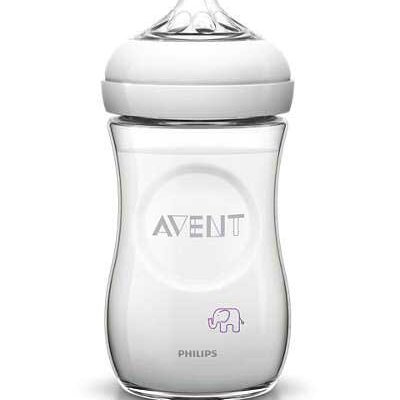 Avent Flašica za bebu Natural 260ml Slon roze