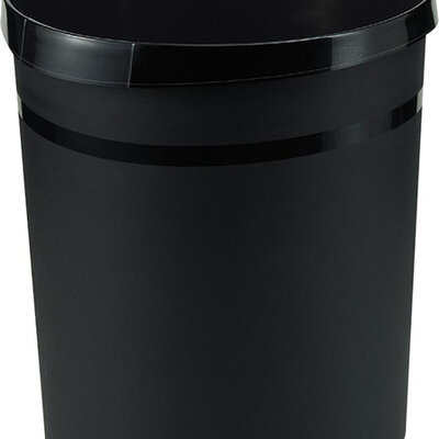 Korpa za otpatke 18l, okrugla plastična crna 05KD02B