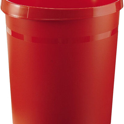 Korpa za otpatke 18l, okrugla plastična crvena 05KD02D