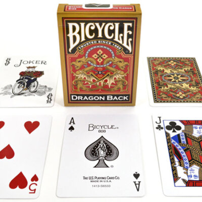 Bicycle Gold Dragon Back Špil karata za igranje 0398