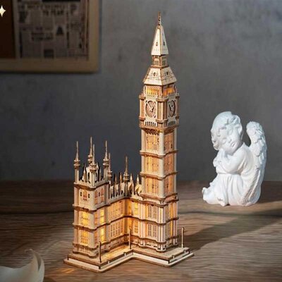 Robotime RoLife Maketa sa osvetljenjem Drvena 3D slagalica Big Ben London TG507