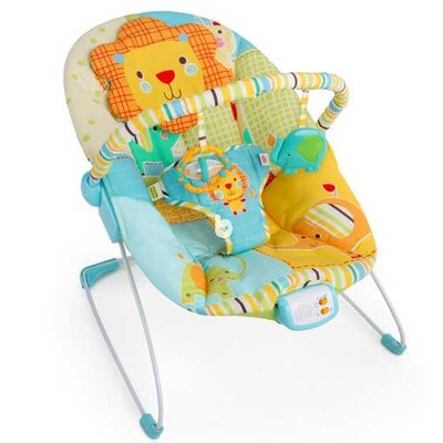 Bright Starts Ležaljka za bebe sa vibracijom i pesmicama Vesela džungla