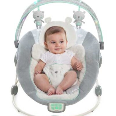 Ingenuity Bebi ležaljka sa melodijama, vibracijom i osvetljenjem Twinkle Teddy Bear