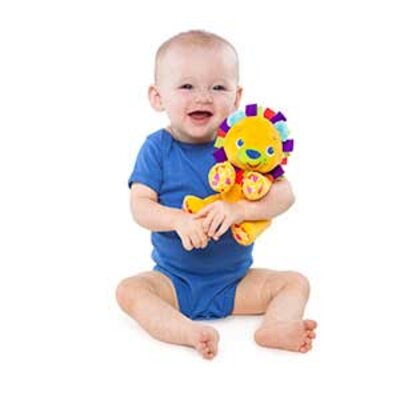 Bright Starts Igračka Zagrli i protresi zlatnog lava