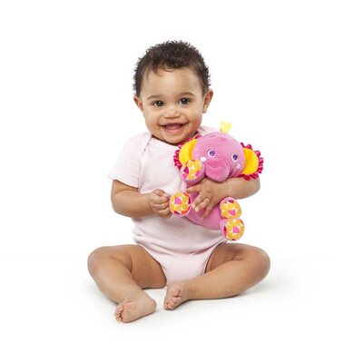 Bright Starts Igračka Zagrli i protresi ružičasto slonče