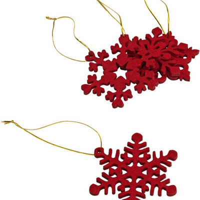 Novogodišnji ukrasi za jelku 8cm 4kom/p crveni 5674100