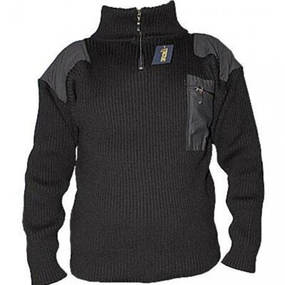 Crni zimski džemper Military Veličina M