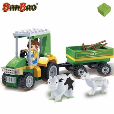 BanBao EcoFarm kocke Traktor sa prikolicom 8586