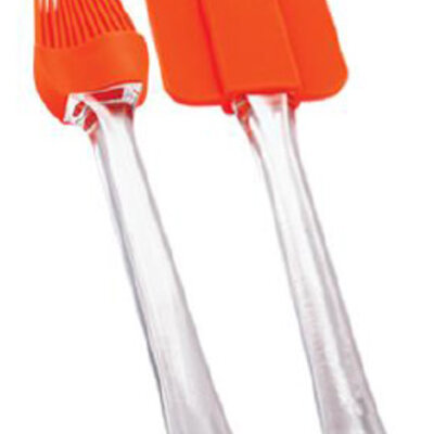 Bergner Silikonska spatula i četkica Renberg orange RB-3653-OR