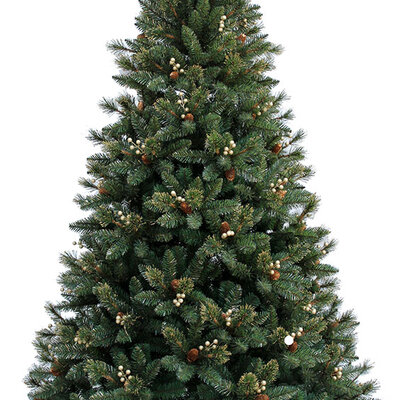 Novogodišnja Jelka Sa Imelom i Šišarkama Goldy 150 cm