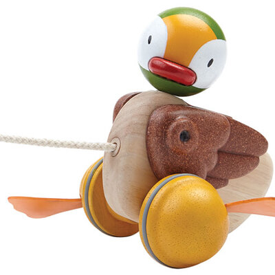 Plan Toys Drvena igračka na povlačenje Patka 5677