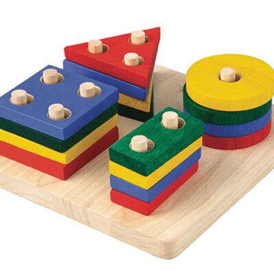 Plan Toys Drvena igračka Geometrijski sorter 2403