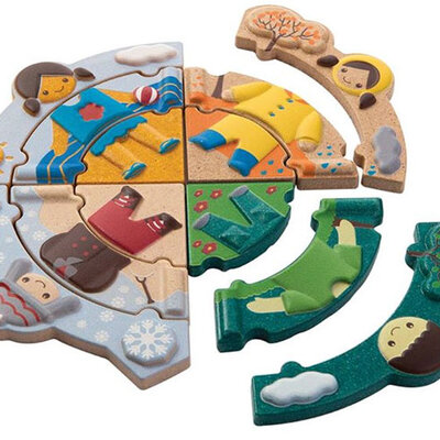 Plan Toys Drvena slagalica godišnja doba 5666