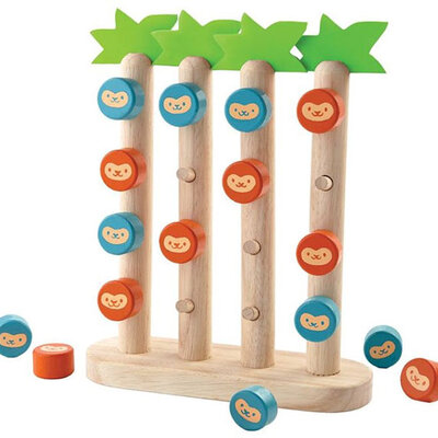 Plan Toys drvena društvena igra 4 majmuna u nizu 4612
