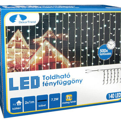 Novogodišnja LED Zavesa Za Spoljnu i Unutrašnju Upotrebu 2 x 1 m