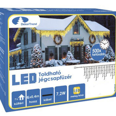 Nastavljajuća Novogodišnja LED Zavesa Za Spoljnu i Unutrašnju Upotrebu 6 x 0.4 m