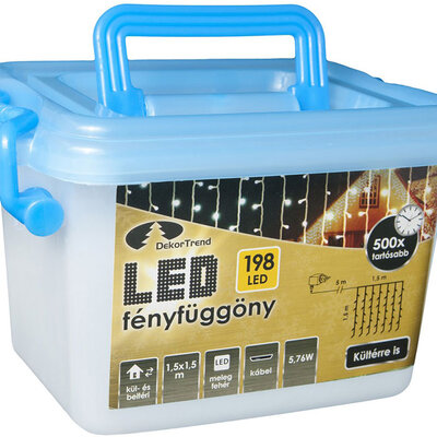 Novogodišnja LED Svetleća Zavesa Za Spoljnu i Unutrašnju Upotrebu 1.5 x 1.5 m