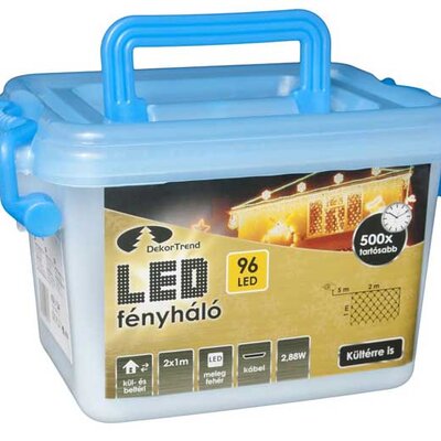 Novogodišnje Lampice LED Svetleća Mreža Za Spoljnu i Unutrašnju Upotrebu 2 x 1 m