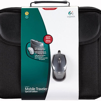 Logitech notebook torba + Logitech V100 Miš