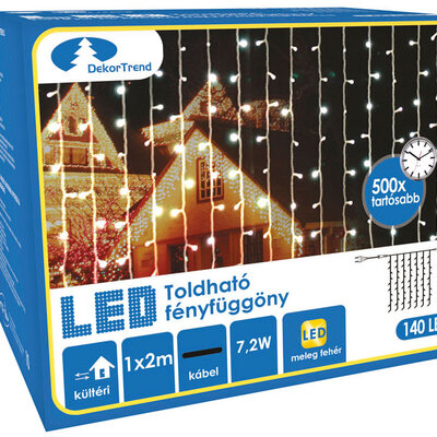 Novogodišnje LED Zavesa Za Spoljnu ili Unutrašnju Upotrebu 1 x 2 m