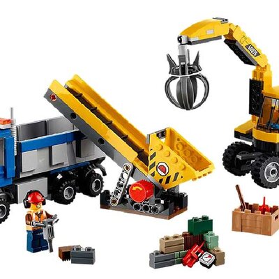 LEGO® City kocke Kamion i bager sa dizalicom LE60075