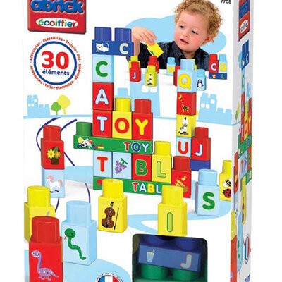 Ecoiffier Abrick Kocke sa slovima u kutiji 30 komada SM007708