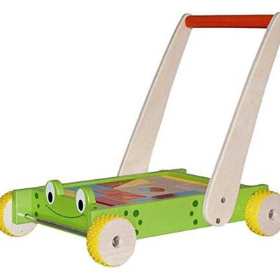 WoodyLand - Drvene kocke u kolicima Žabica 90903